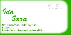 ida sara business card